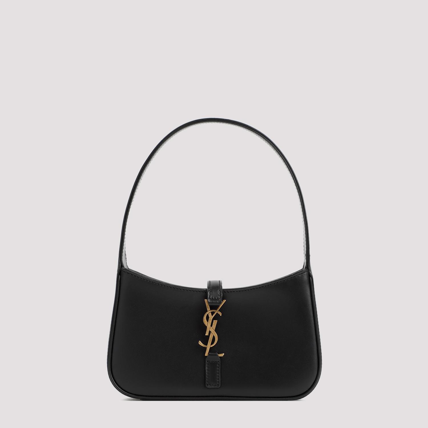 saint laurent le 5 à 7 mini bag black leather brass smallleathergoods - women