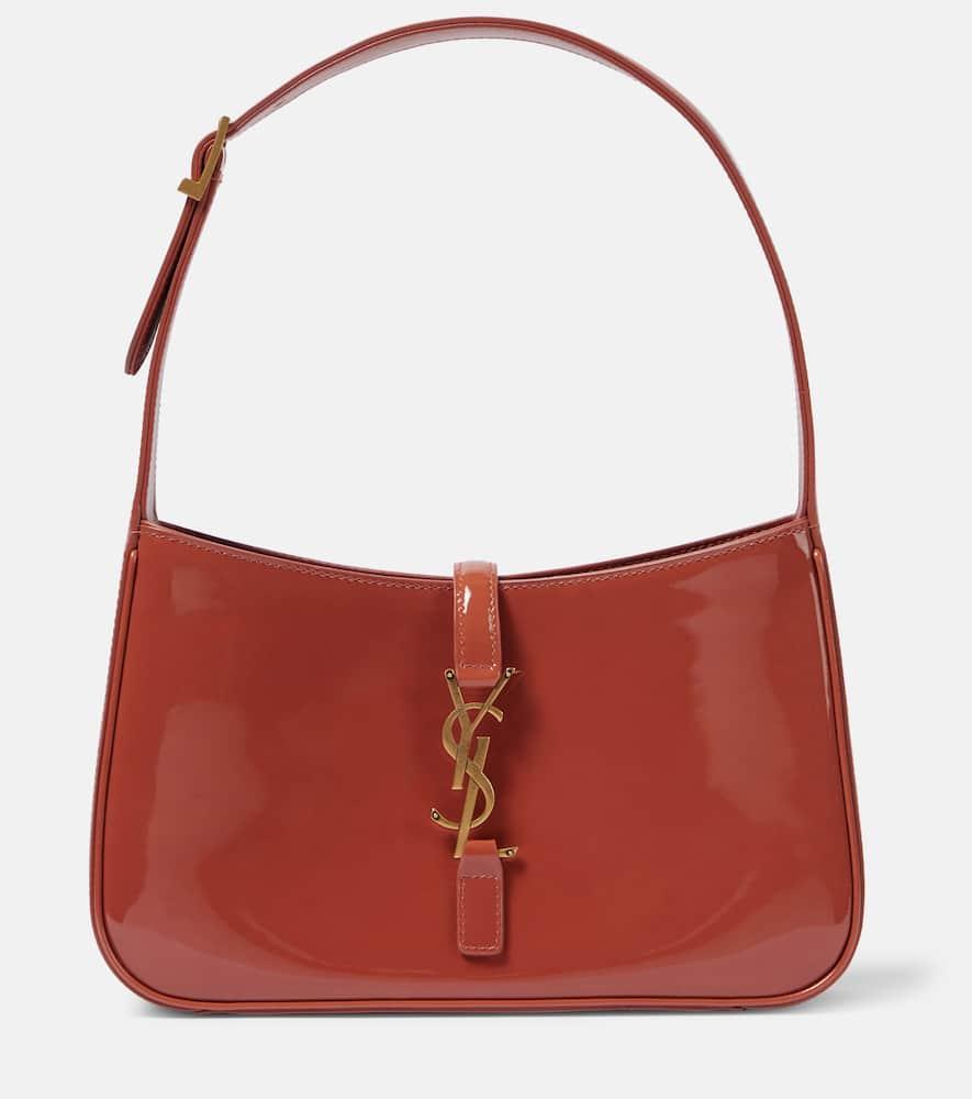 saint laurent le 5 à 7 patent leather shoulder bag