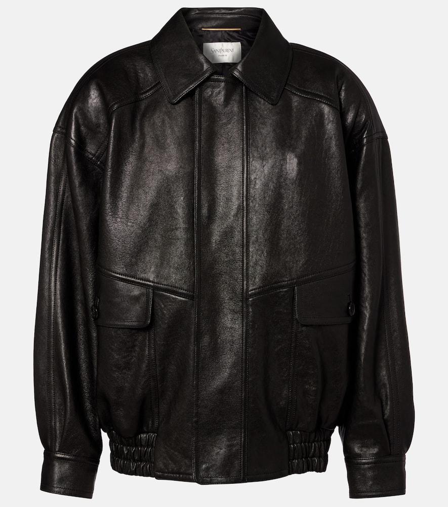 saint laurent leather blouson jacket