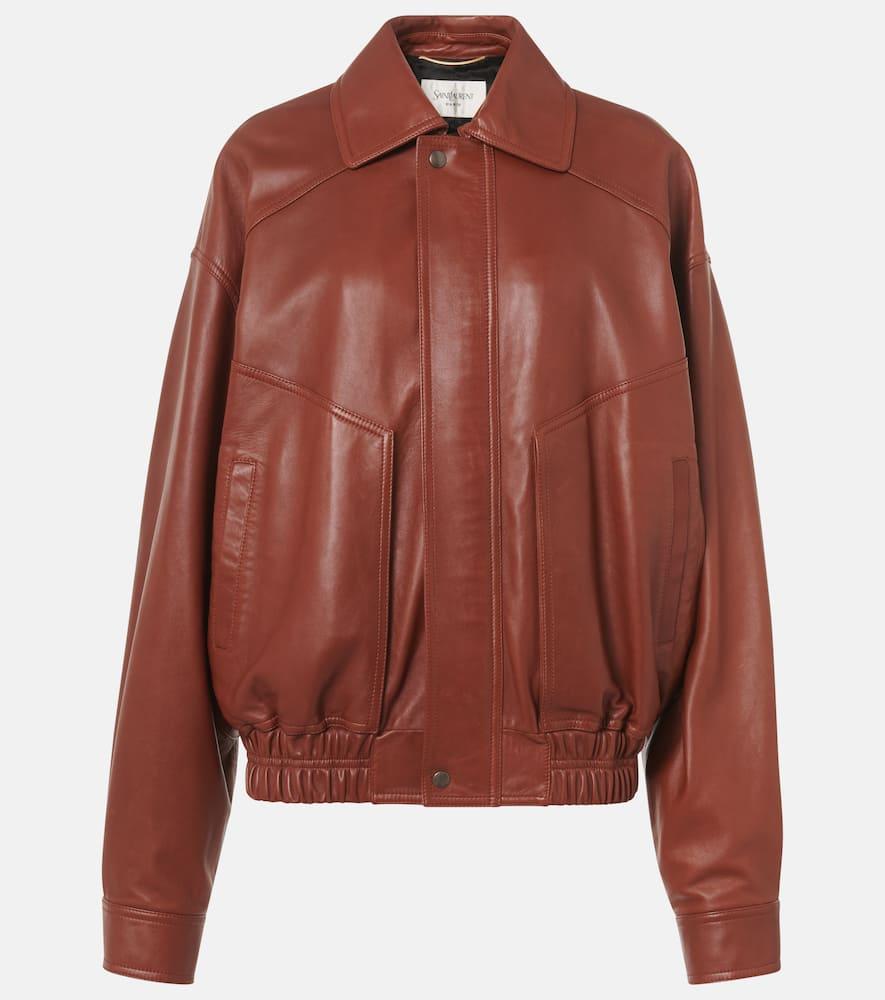 saint laurent leather bomber jacket