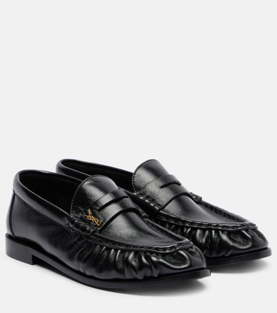 saint laurent leather penny loafers