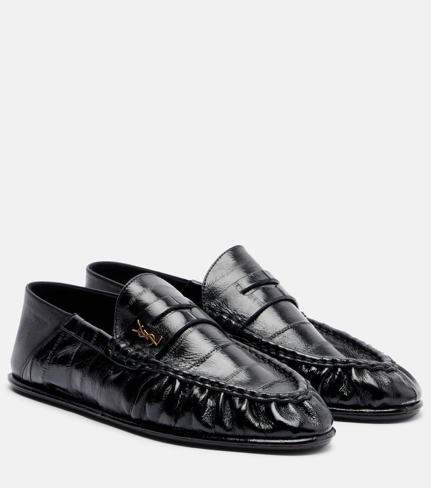 saint laurent leather penny loafers