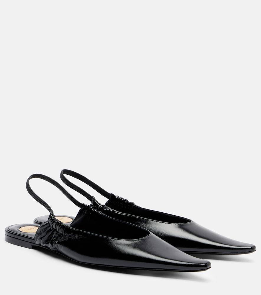 saint laurent leather slingback flats