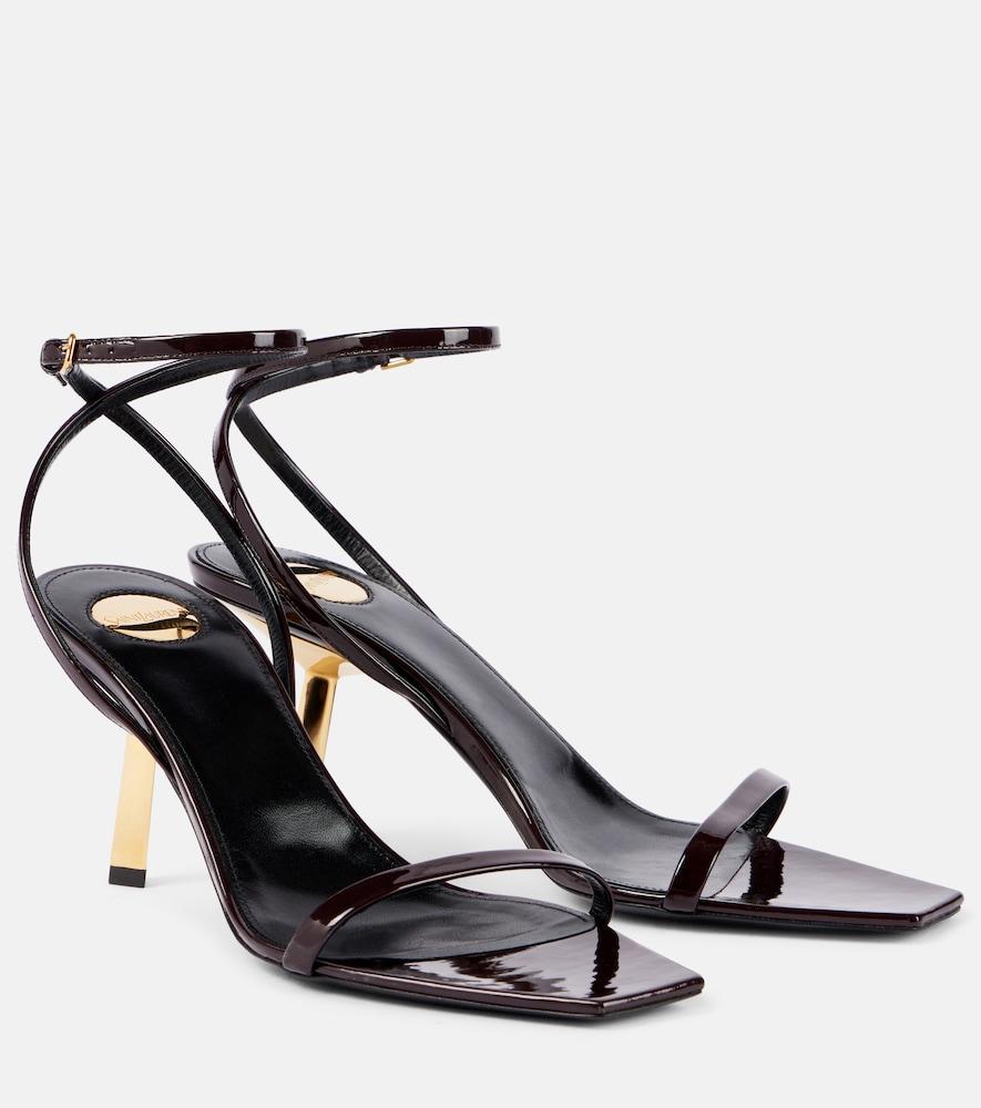 saint laurent lee 75 patent leather sandals