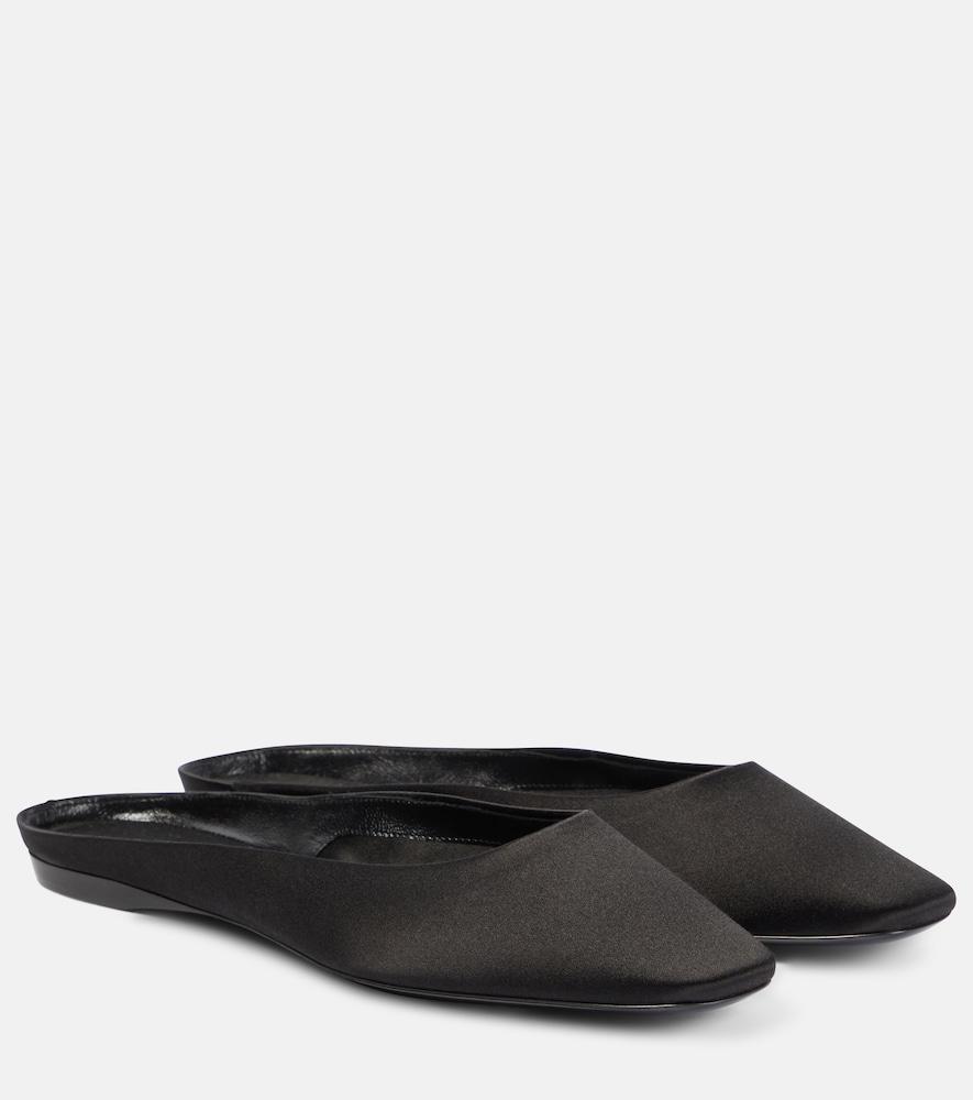 saint laurent lido satin crêpe flats
