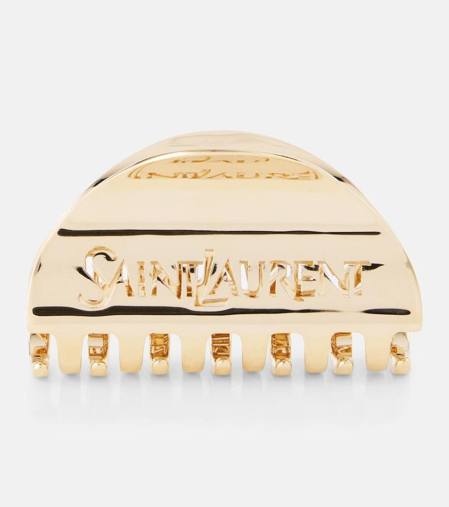 saint laurent logo hair clip