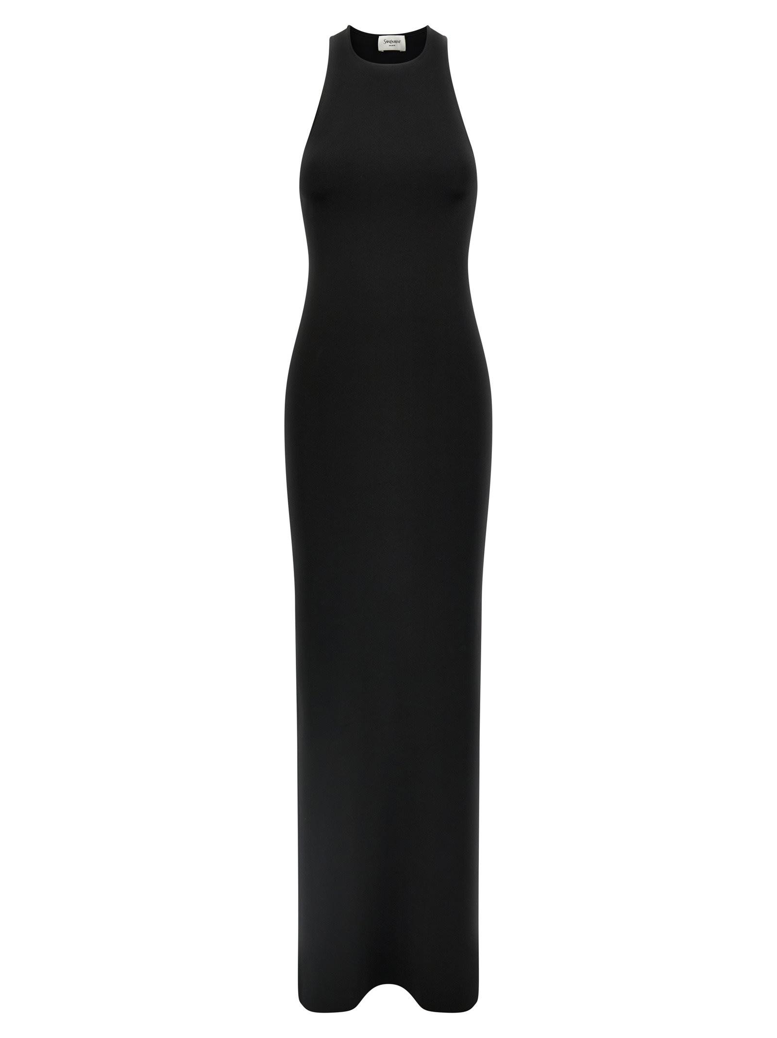saint laurent long viscose dress