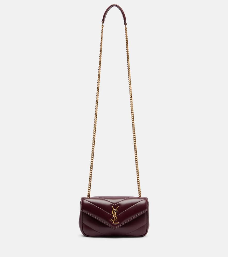 saint laurent lou lou mini leather crossbody bag
