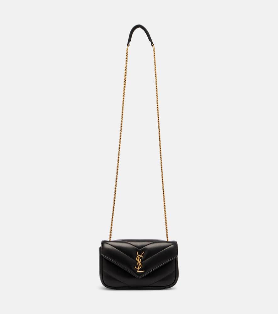 saint laurent lou lou mini leather crossbody bag