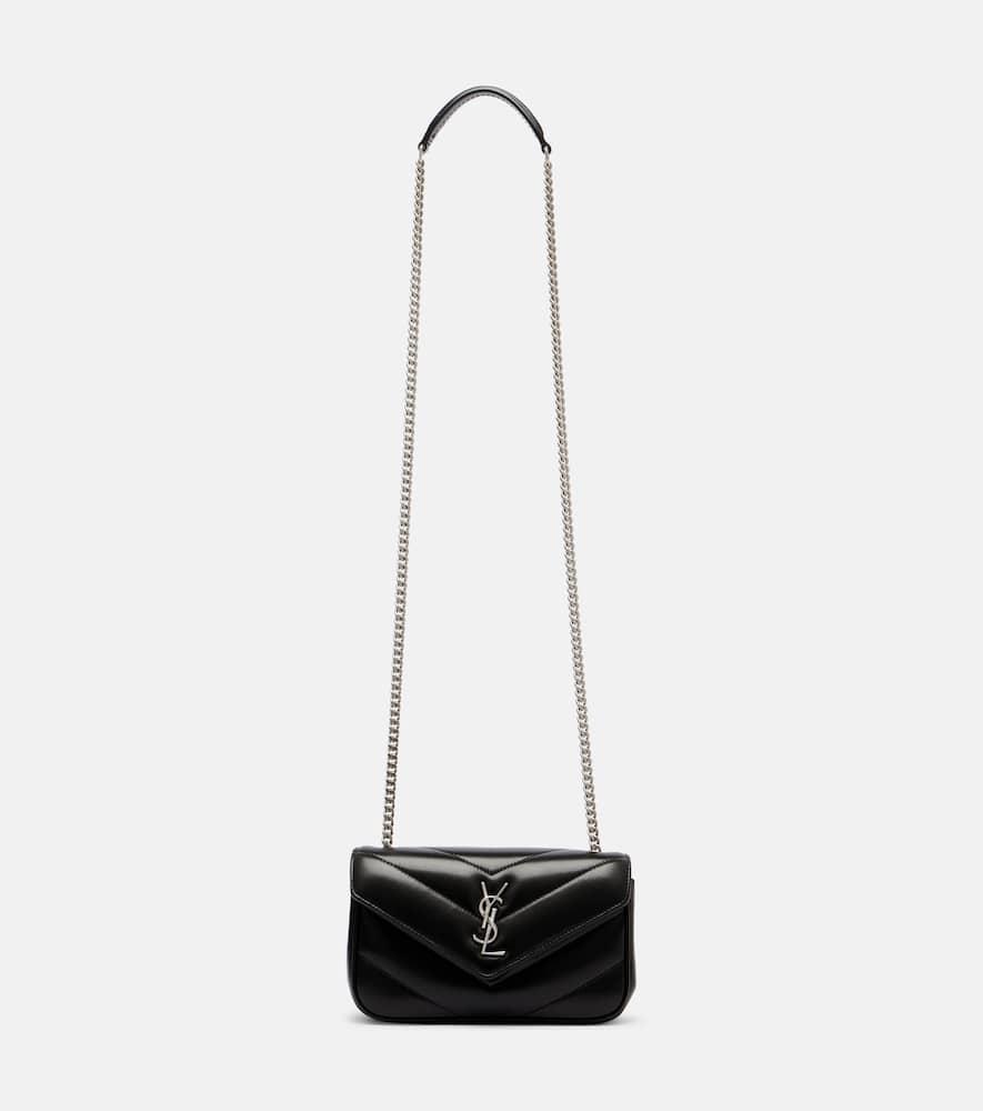saint laurent lou lou mini leather crossbody bag