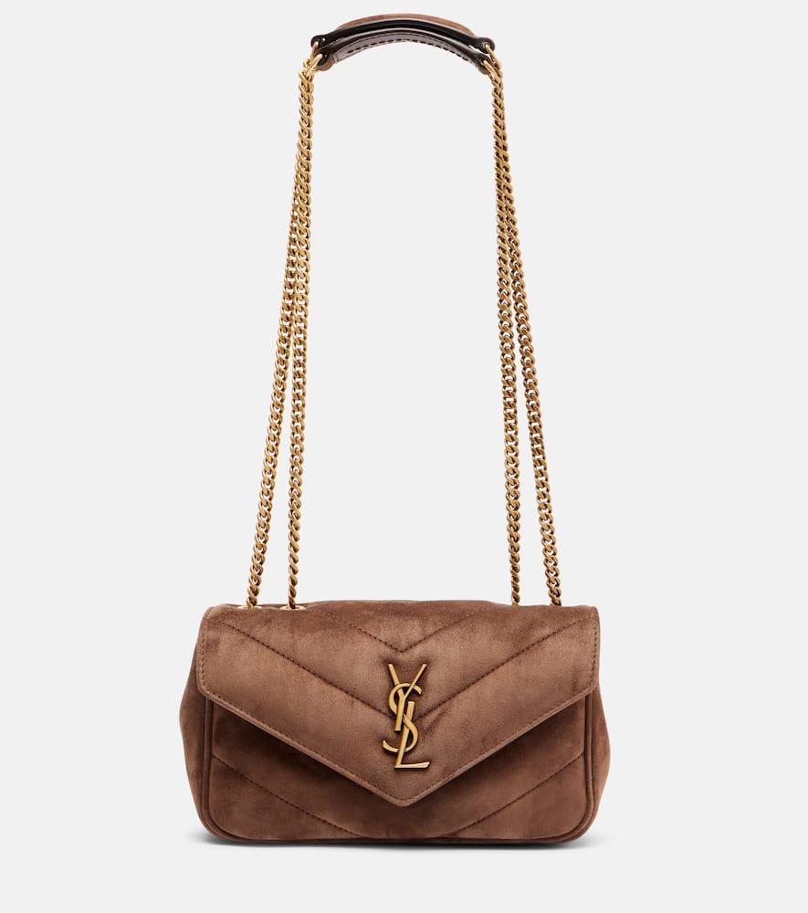 saint laurent lou lou suede shoulder bag