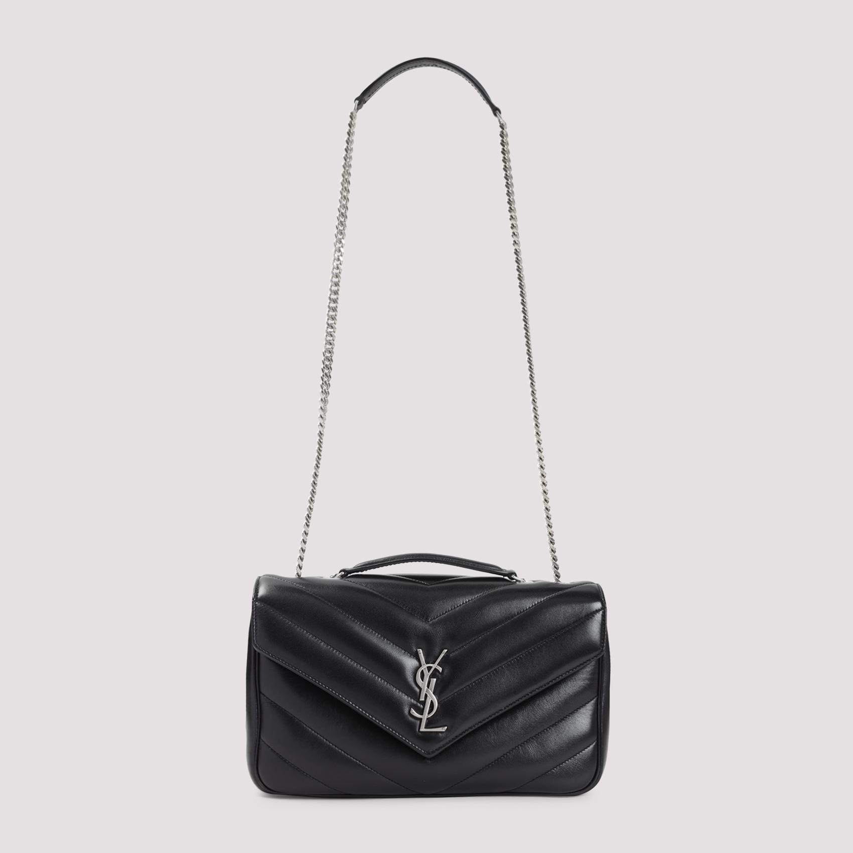 saint laurent loulou handbag black leather bag - women