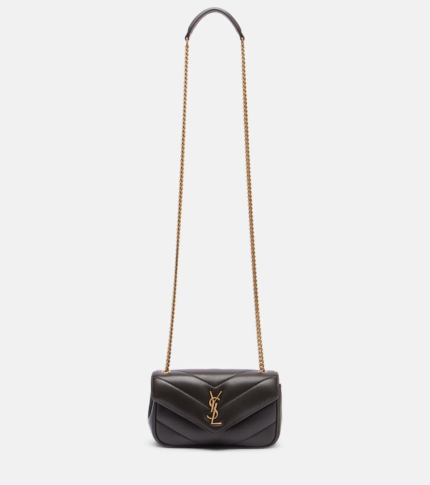 saint laurent loulou mini leather shoulder bag