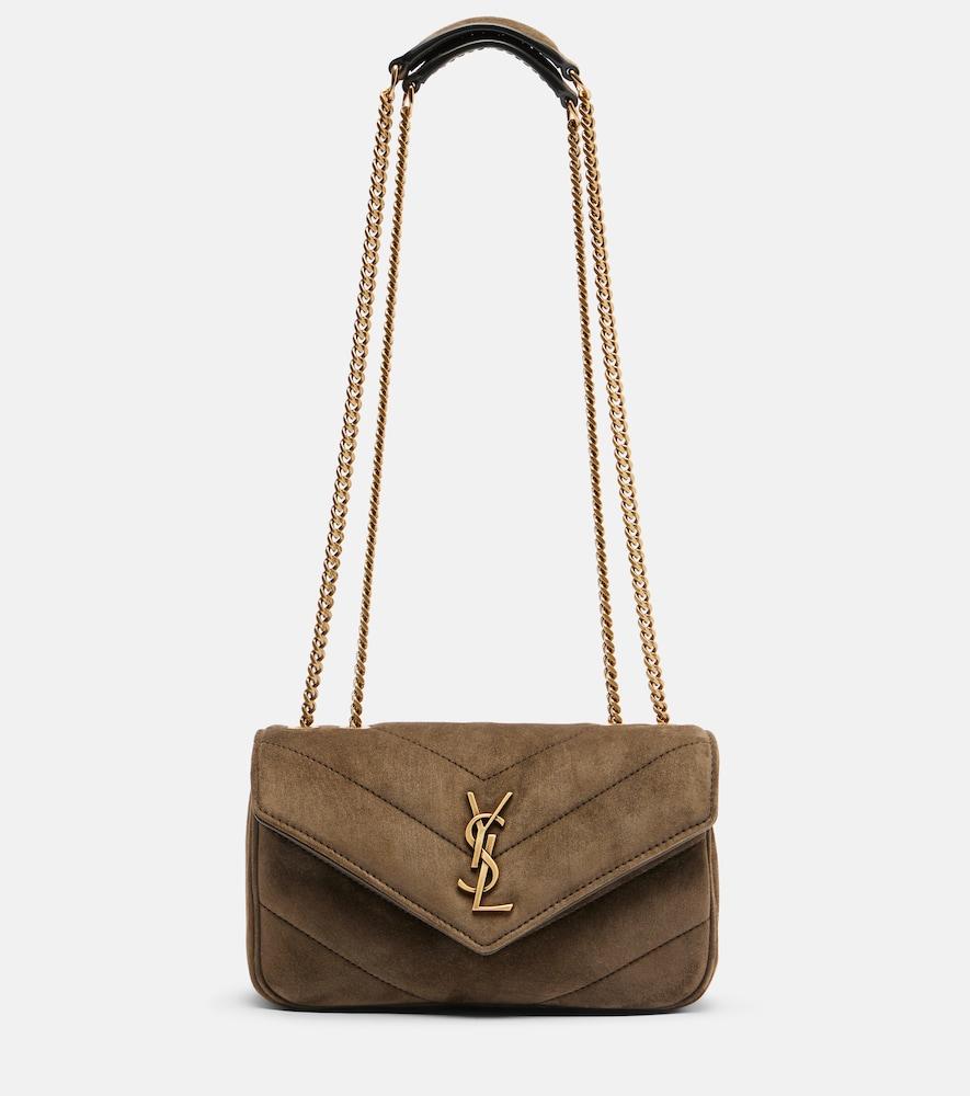 saint laurent loulou mini suede shoulder bag
