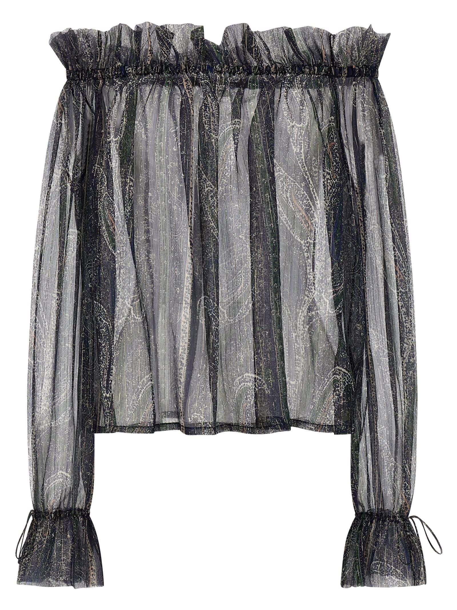 saint laurent lurex blouse