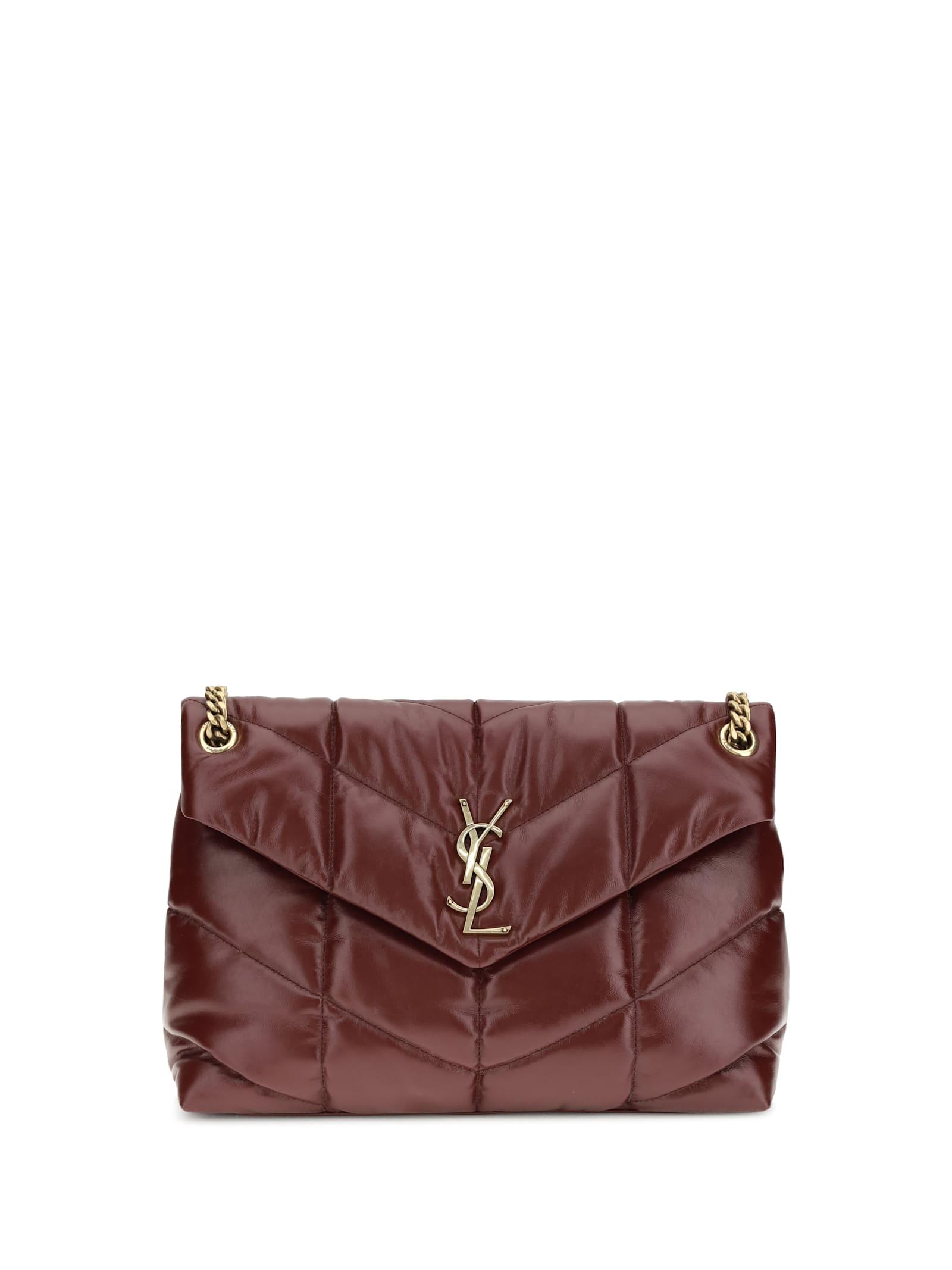 saint laurent medium puffer bag in glossy leather