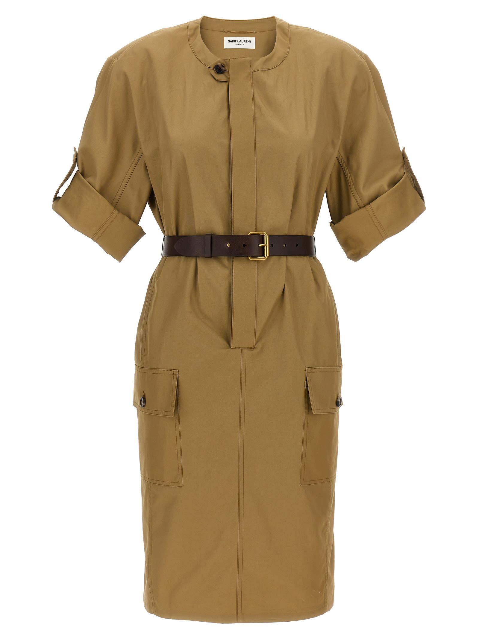 saint laurent midi dress