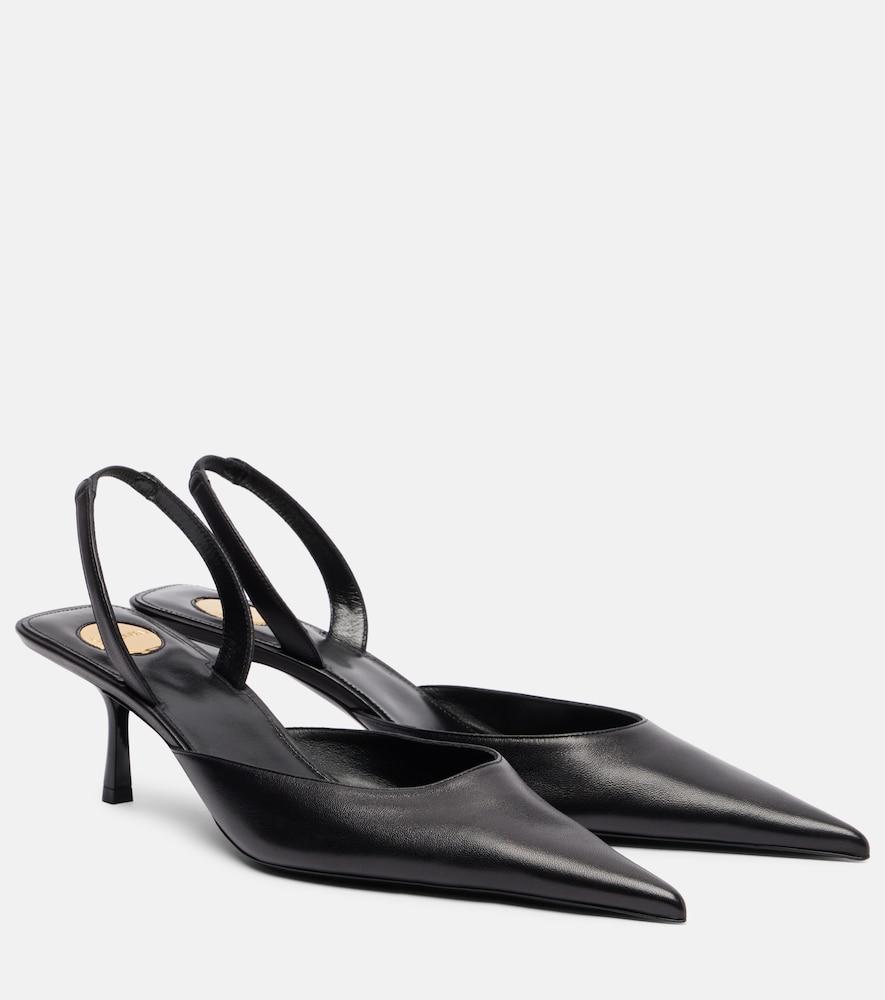 saint laurent misty 55 leather slingback pumps