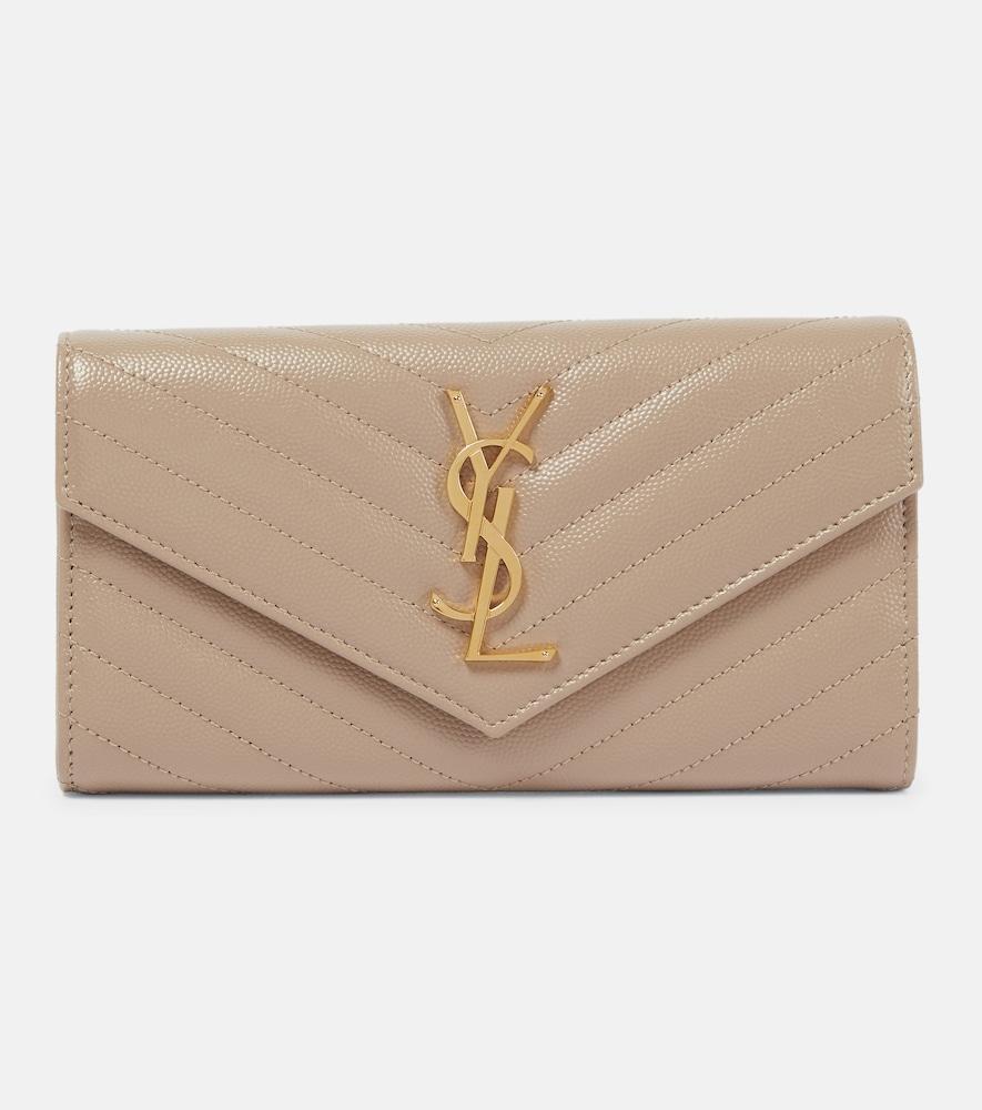 saint laurent monogram large leather wallet