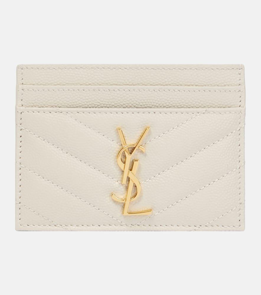 saint laurent monogram leather card holder