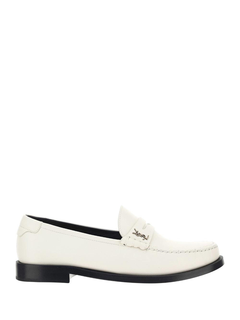 saint laurent monogram leather loafers