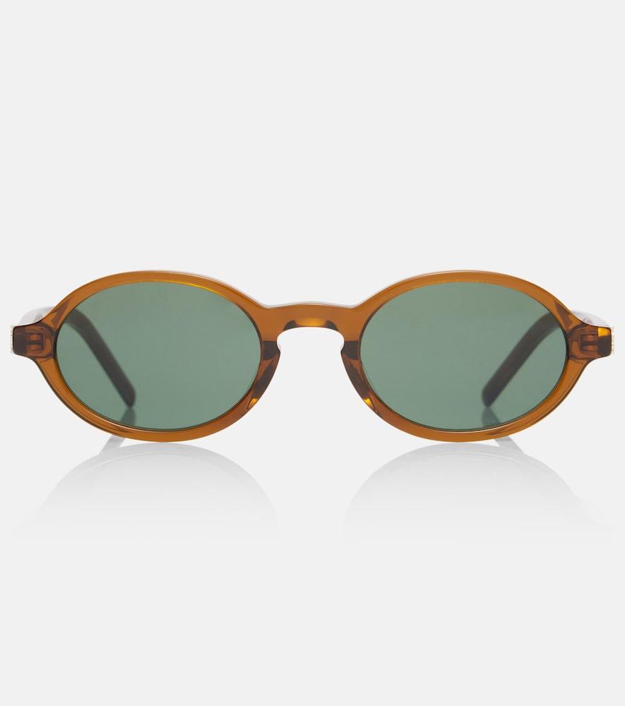 saint laurent monogram oval sunglasses