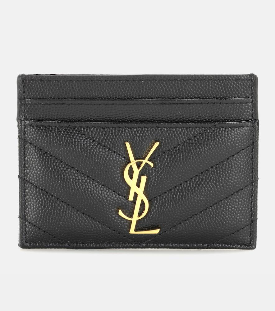 saint laurent monogram quilted leather card holder