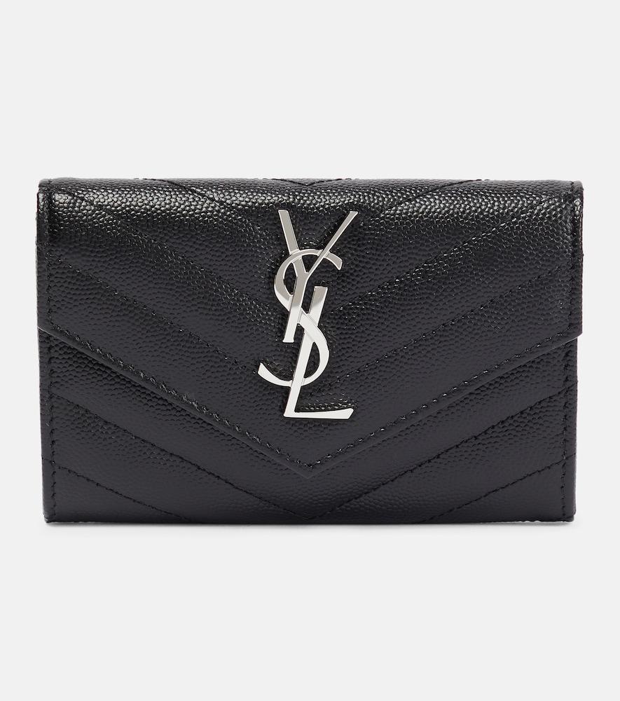saint laurent monogram small leather wallet
