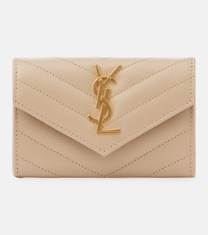 saint laurent monogram small leather wallet