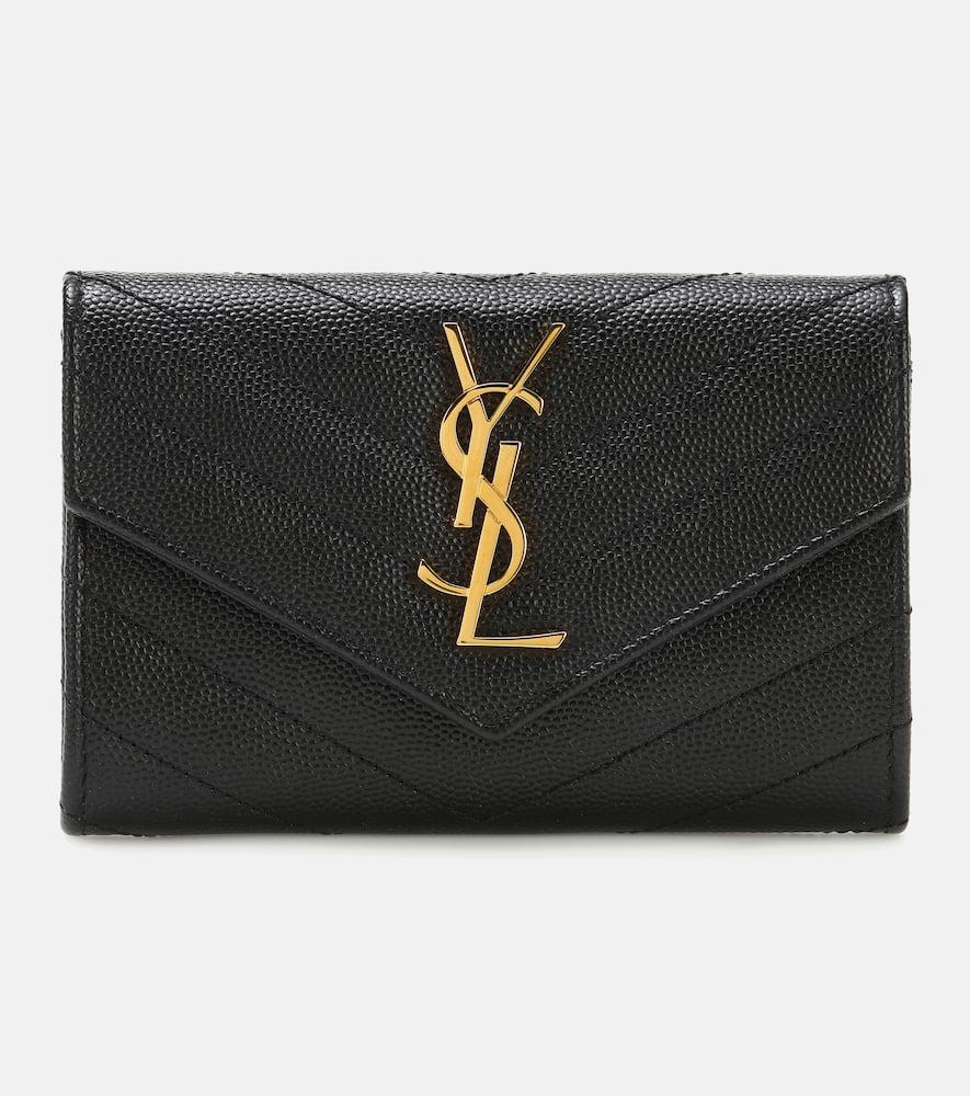 saint laurent monogram small leather wallet