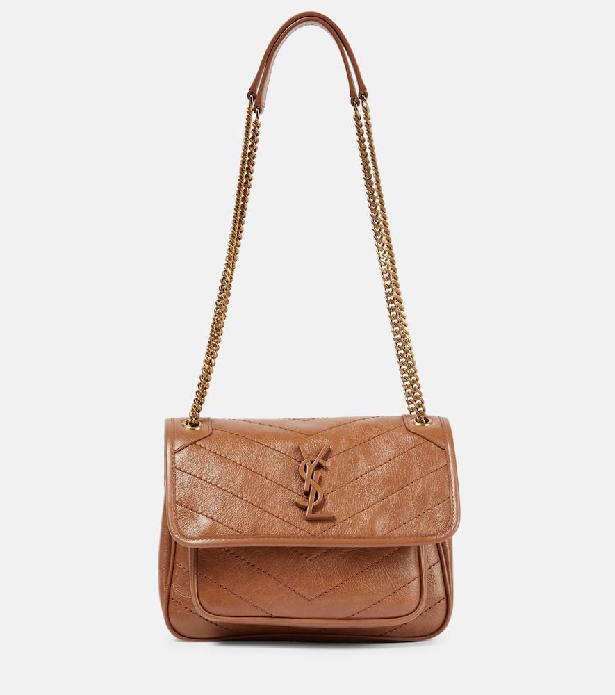 saint laurent niki baby leather shoulder bag