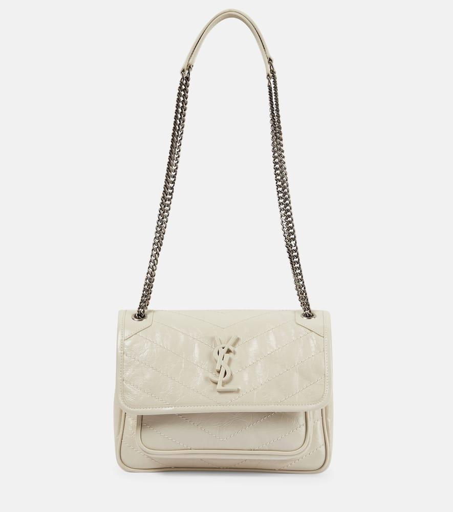 saint laurent niki baby leather shoulder bag