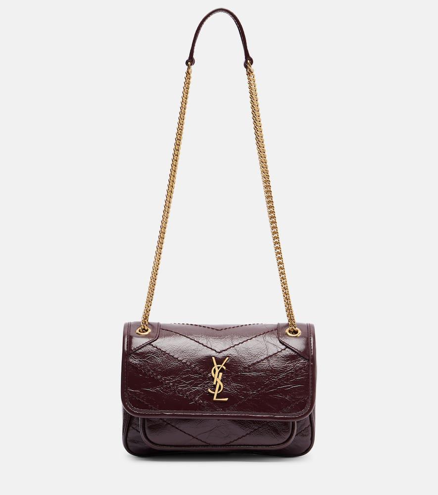 saint laurent niki cassandre mini leather shoulder bag