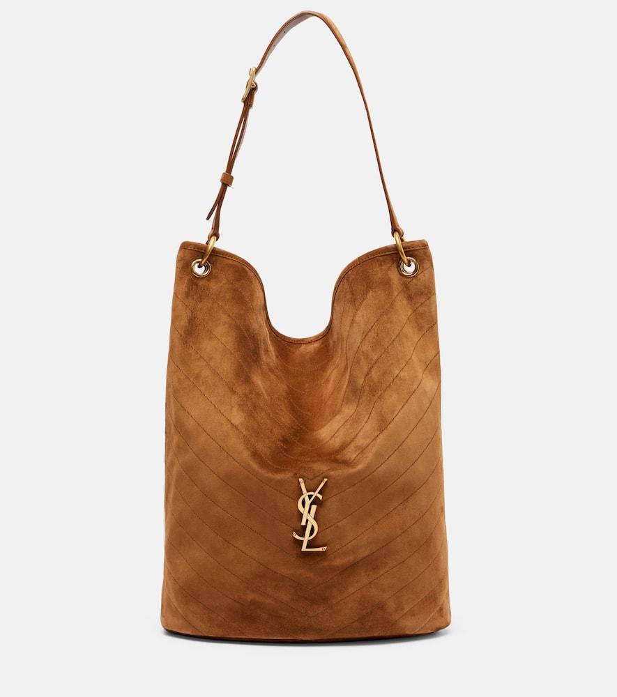 saint laurent niki cassandre suede bucket bag