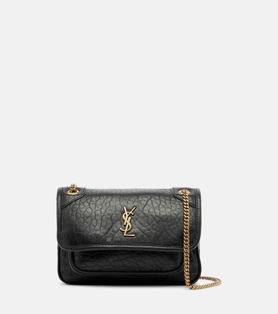 saint laurent niki mini leather shoulder bag