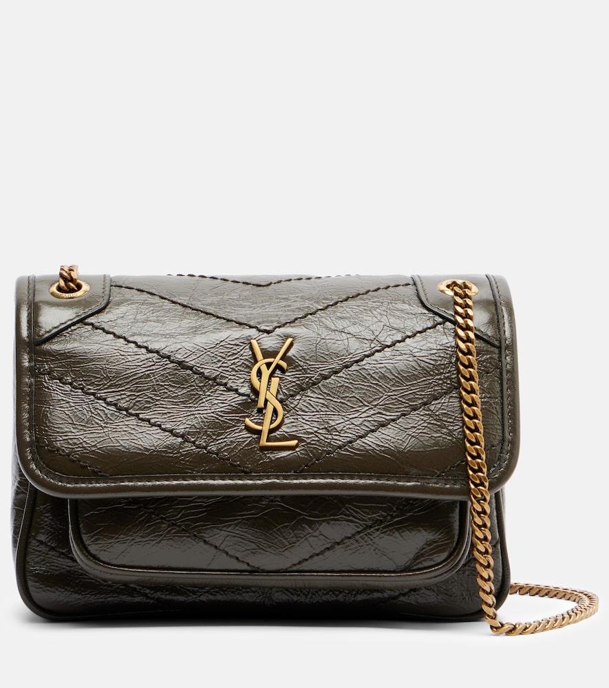 saint laurent niki mini leather shoulder bag