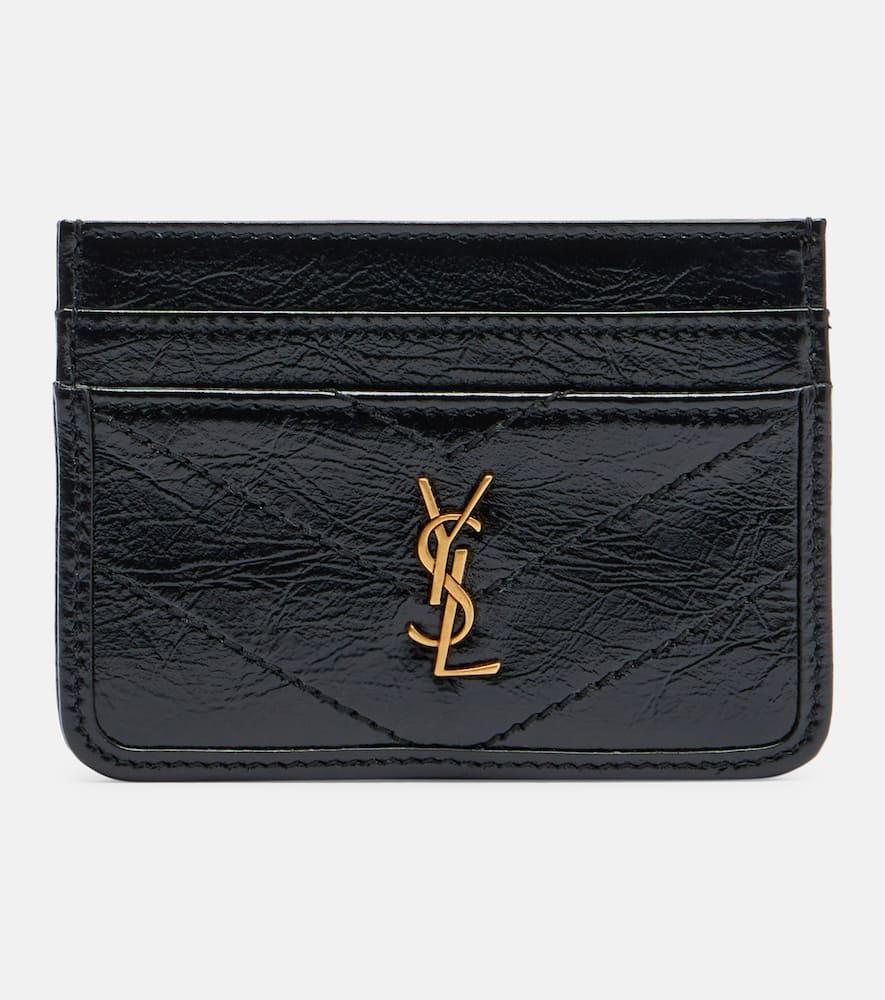 saint laurent niki patent leather card holder
