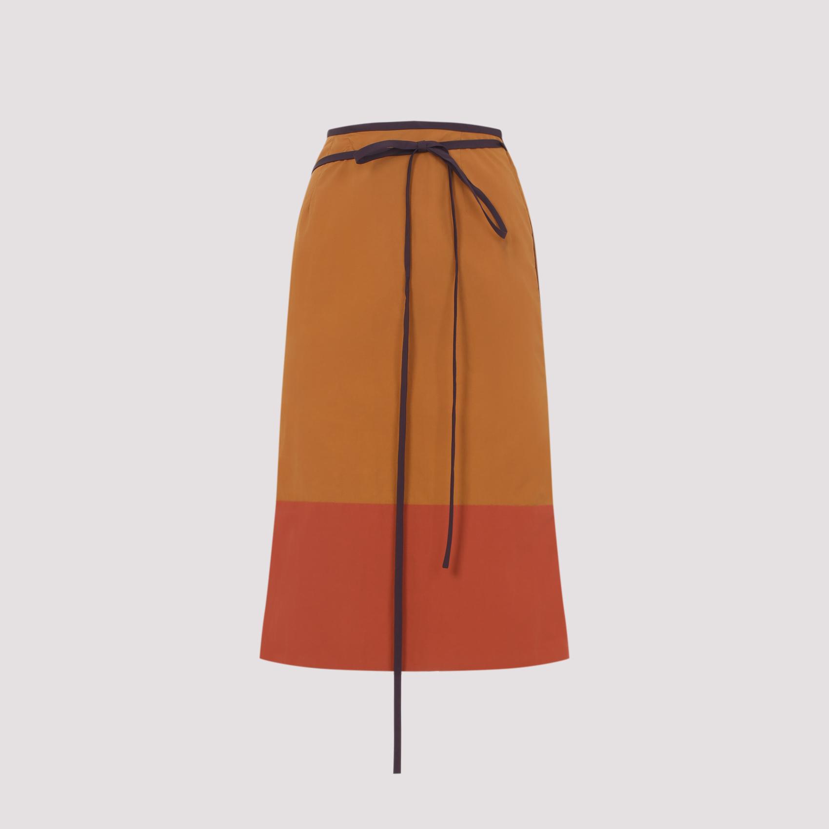 saint laurent nylon midi skirt multicolour - women