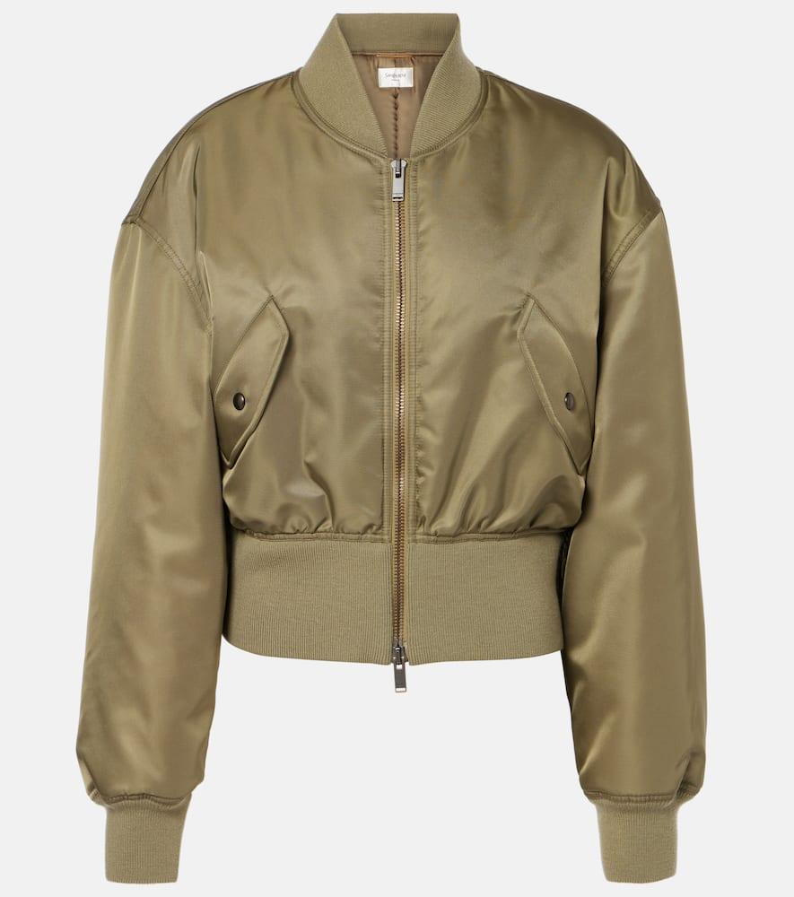 saint laurent padded bomber jacket