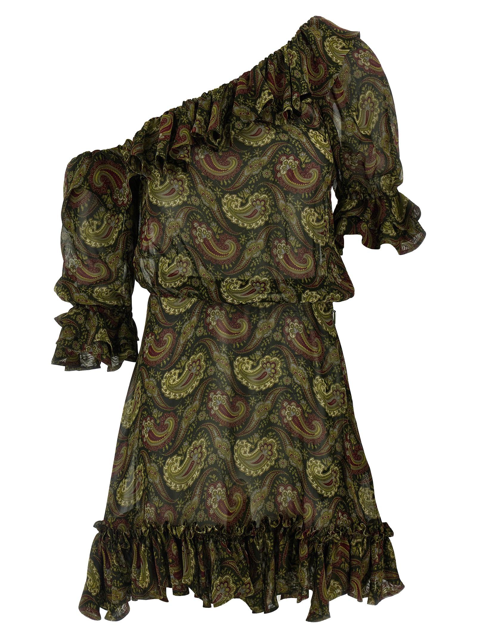 saint laurent paisley dress