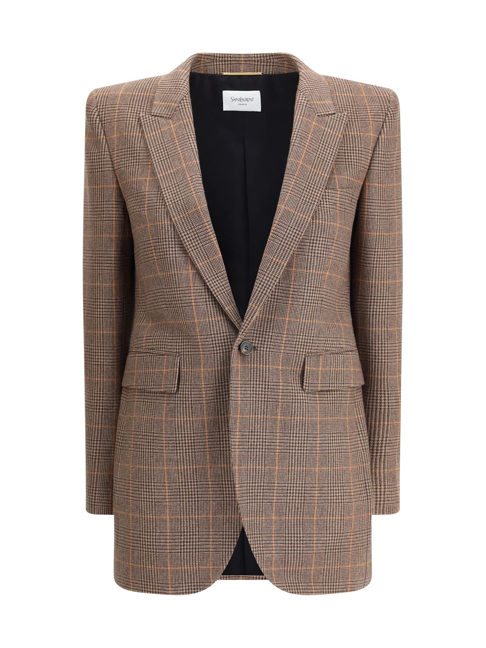 saint laurent prince de galles blazer