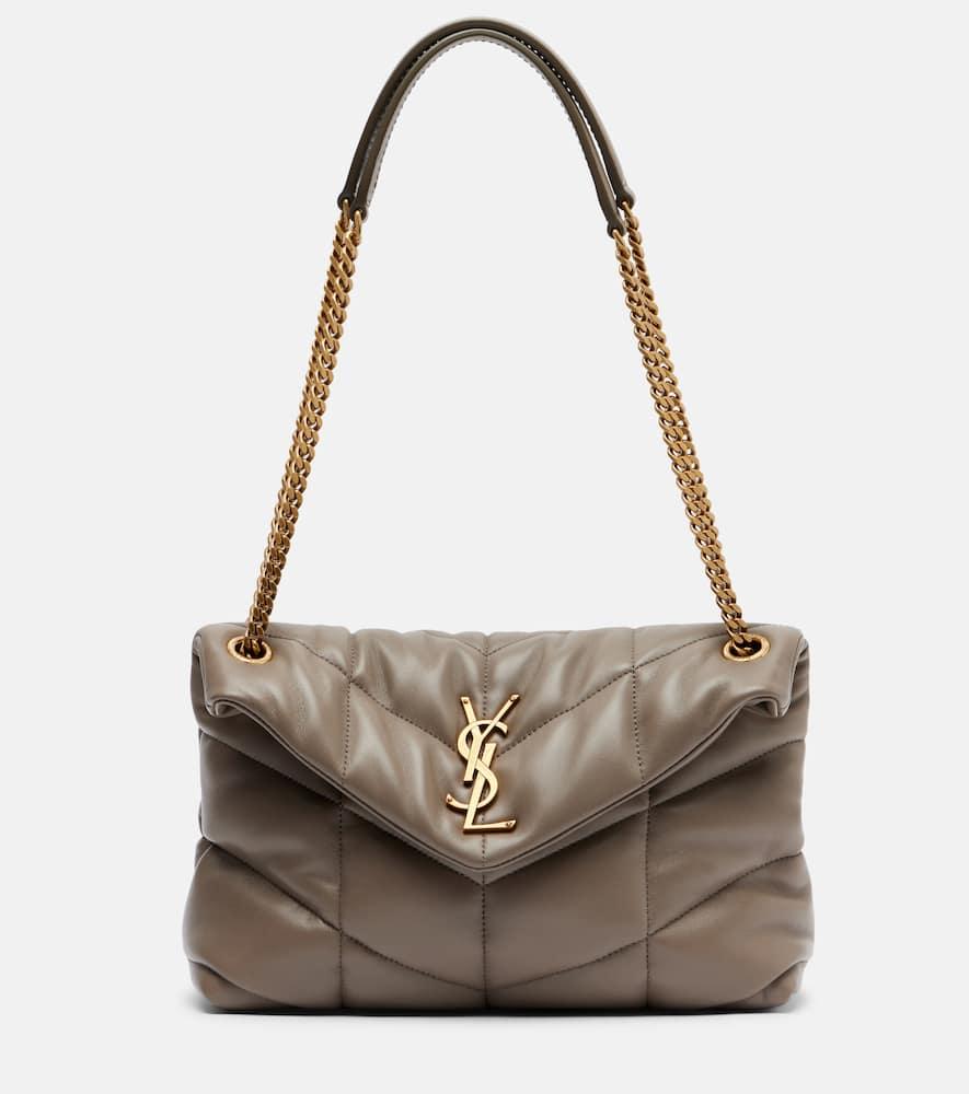 saint laurent puffer small quilted leather shoulder bag