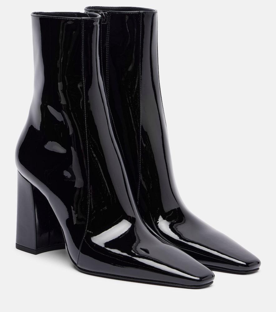 saint laurent rainer 90 patent leather ankle boots