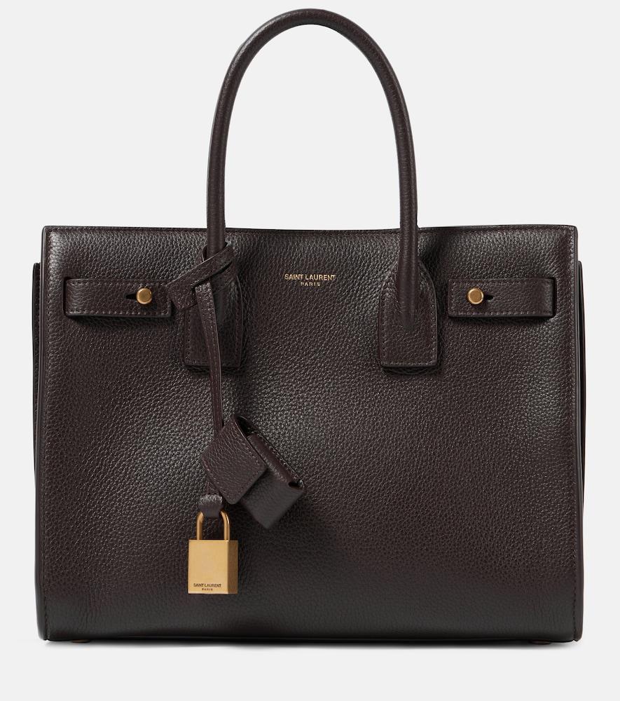 saint laurent sac de jour baby leather tote bag
