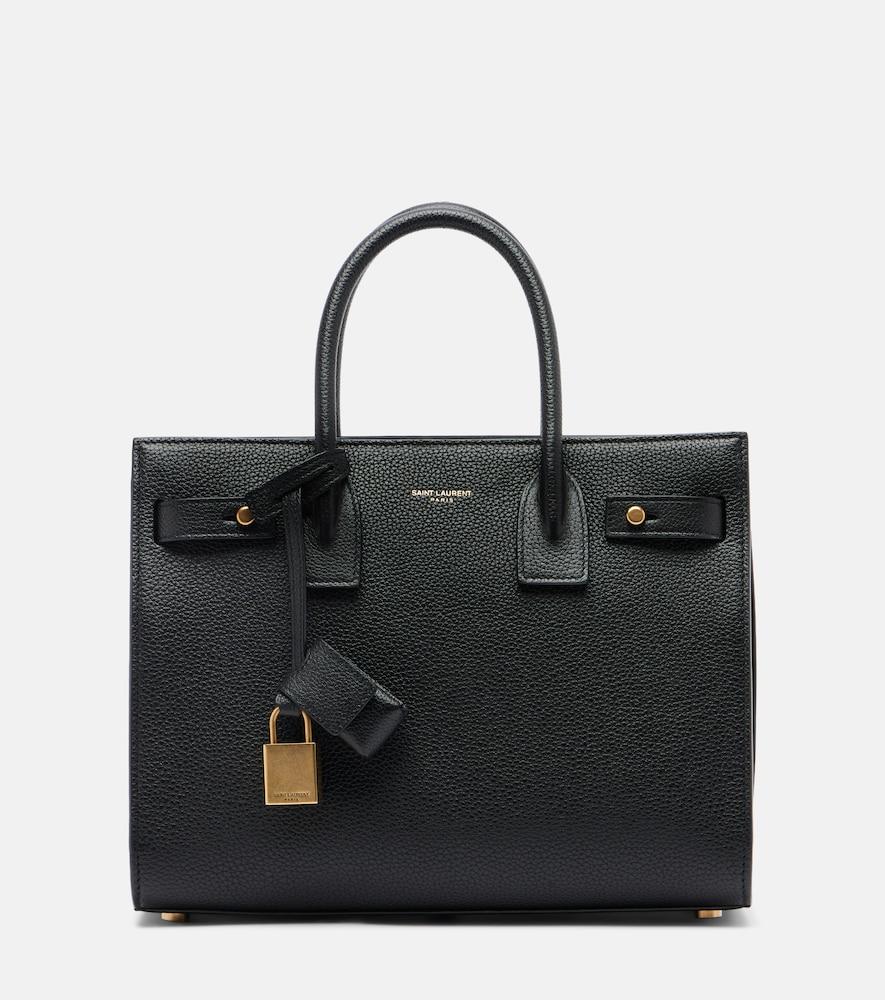 saint laurent sac de jour baby leather tote bag