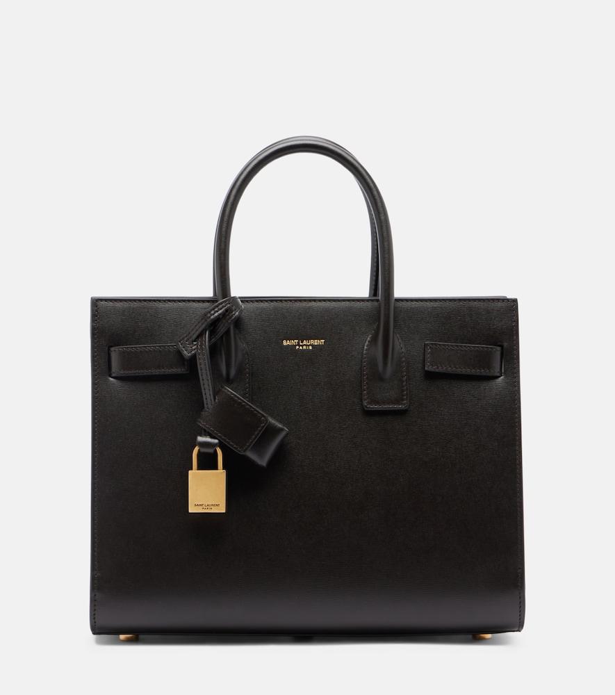 saint laurent sac de jour baby leather tote bag