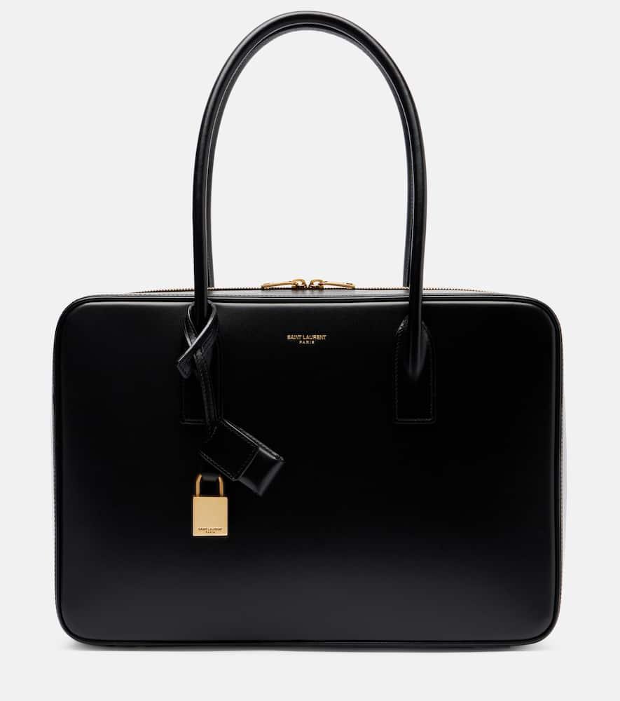 saint laurent sac de jour leather tote bag