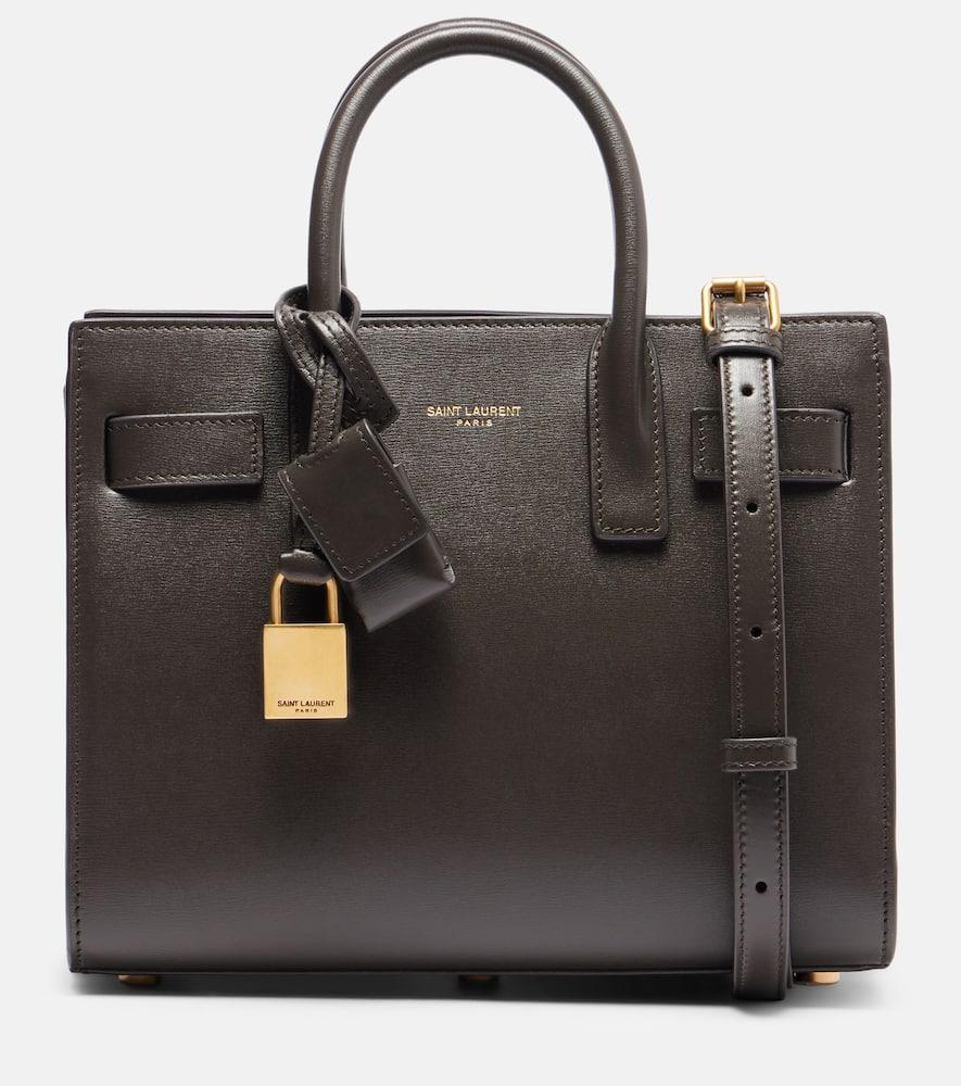 saint laurent sac de jour nano leather tote bag