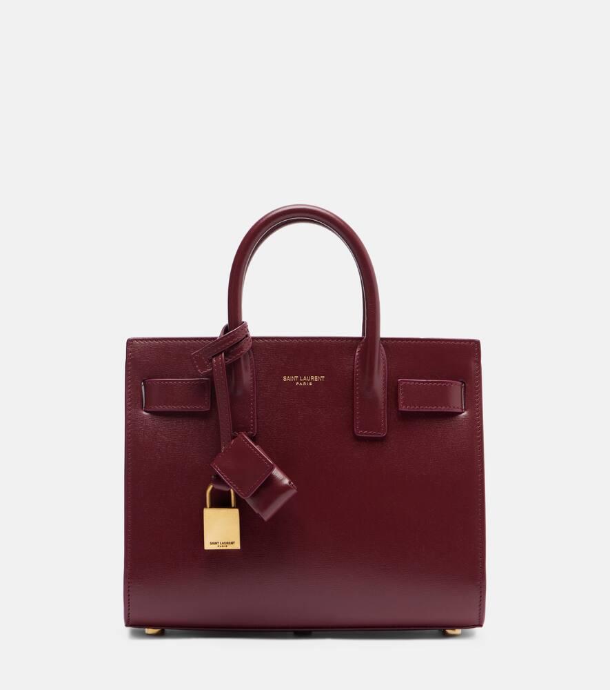 saint laurent sac de jour nano leather tote bag