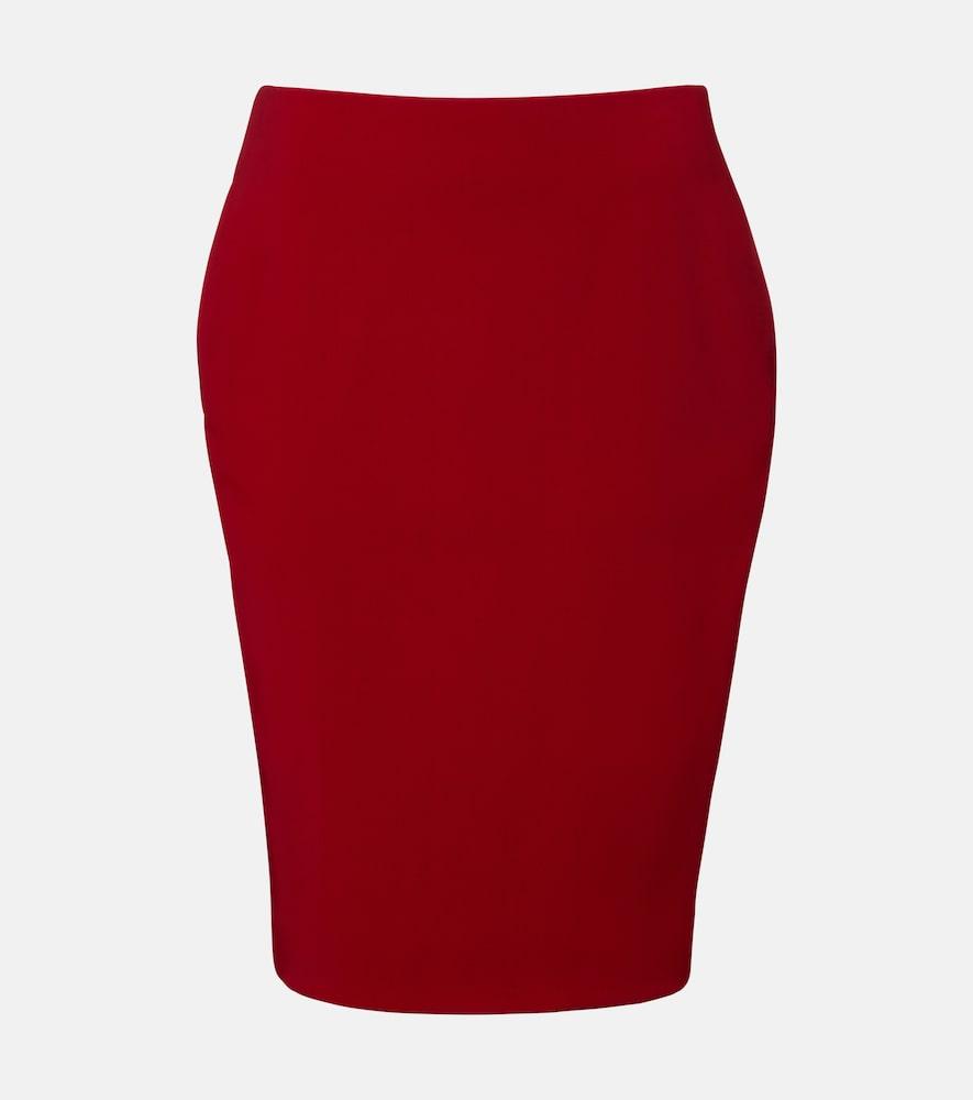saint laurent satin pencil skirt